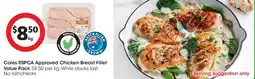 Coles Coles rspca approved chicken breast fillet offer