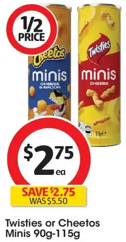 Coles Twisties or cheetos minis offer