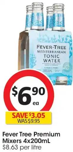 Coles Fever tree premium mixers offer
