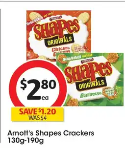 Coles Arnott's shapes crackers offer