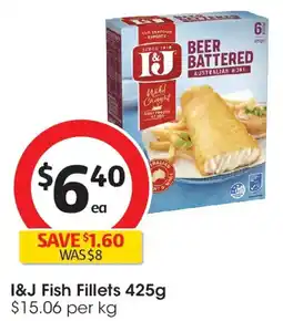 Coles I&j fish fillets offer