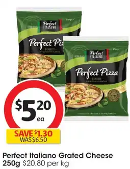 Coles Perfect italiano grated cheese offer