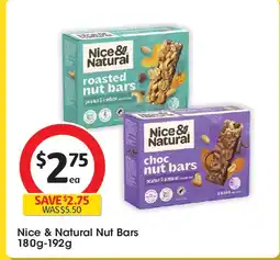 Coles Nice & natural nut bars offer