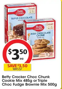 Coles Betty crocker choc chunk cookie mix or triple offer