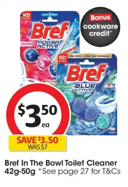 Coles Bref in the bowl toilet cleaner offer