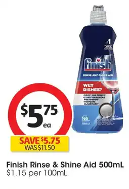 Coles Finish rinse & shine aid offer