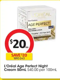 Coles L'oréal age perfect night cream offer