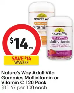 Coles Nature's way adult vita gummies multivitamin or vitamin c offer