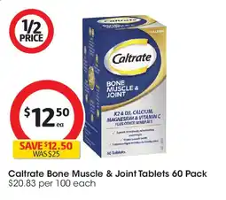 Coles Caltrate bone muscle & joint tablets offer