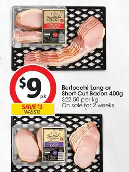 Coles Bertocchi long or short cut bacon offer