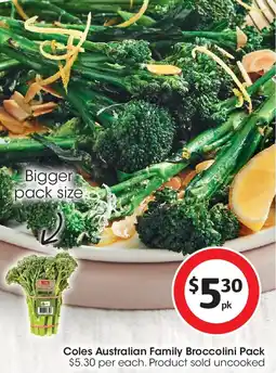 Coles Coles australian family broccolini offer