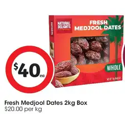 Coles Fresh medjool dates offer