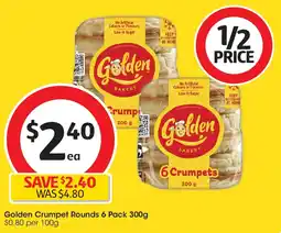 Coles Golden crumpet rounds offer