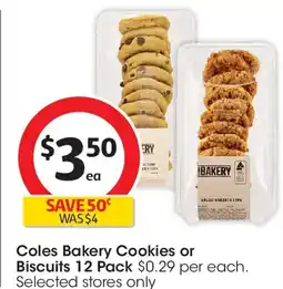 Coles Coles bakery cookies or biscuits offer