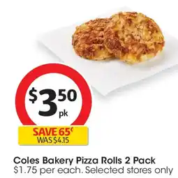 Coles Coles bakery pizza rolls offer