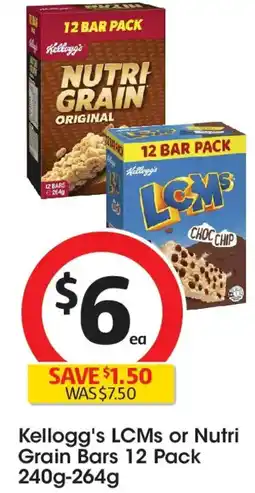 Coles Kellogg's lcms or nutri grain bars offer