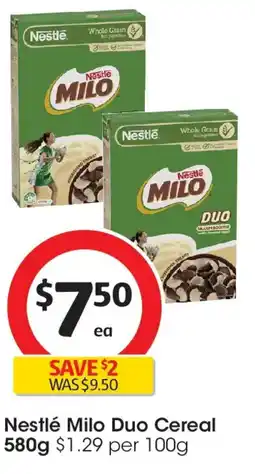 Coles Nestlé milo duo cereal offer