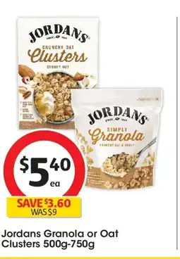 Coles Jordans granola or oat clusters offer