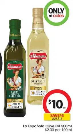 Coles La española olive oil offer