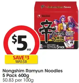 Coles Nongshim ramyun noodles offer