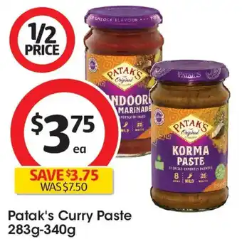 Coles Patak's curry paste offer