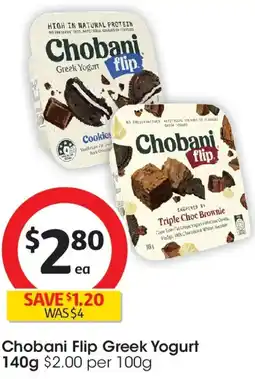 Coles Chobani flip greek yogurt offer