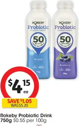 Coles Rokeby probiotic drink offer