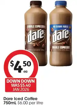 Coles Dare iced coffee offer