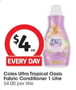 Coles Coles ultra tropical oasis fabric conditioner offer