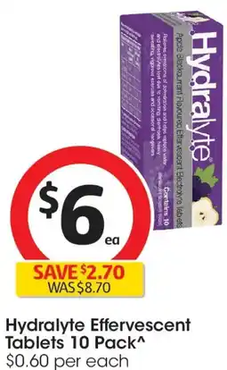 Coles Hydralyte effervescent tablets offer