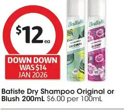 Coles Batiste dry shampoo original or blush offer