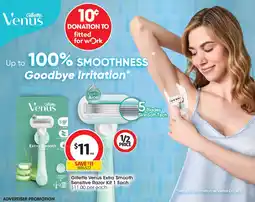 Coles Gillette venus extra smooth sensitive razor kit offer