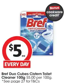 Coles Bref duo cubes cistern toilet cleaner offer