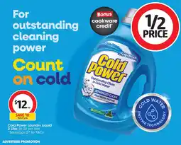 Coles Cold power laundry liquid offer