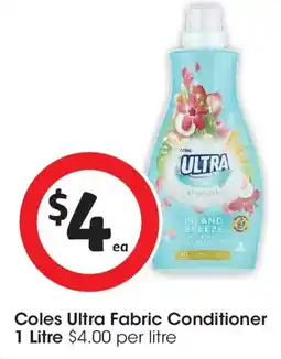 Coles Coles ultra fabric conditioner offer
