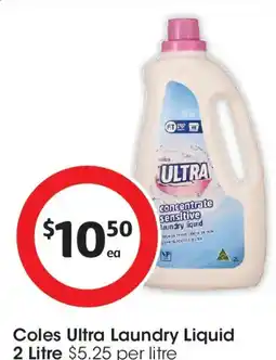 Coles Coles ultra laundry liquid offer