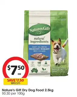 Coles Nature's gift dry dog food offer