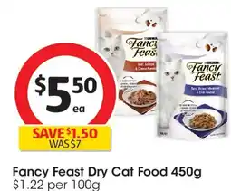 Coles Fancy feast dry cat food offer