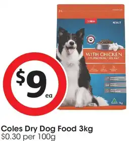 Coles Coles dry dog food offer