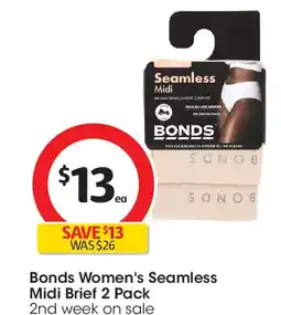 Coles Bonds women's seamless midi brief offer