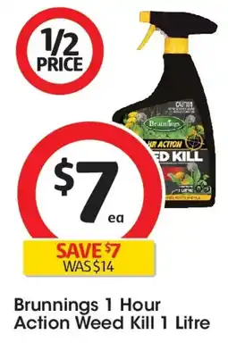 Coles Brunnings 1 hour action weed kill offer