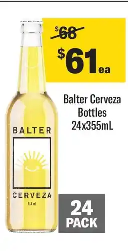 Coles Balter cerveza bottles offer