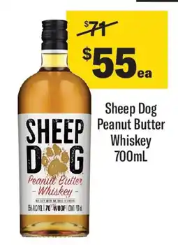 Coles Sheep dog peanut butter whiskey offer