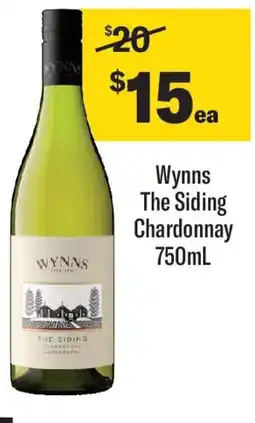 Coles Wynns the siding chardonnay offer