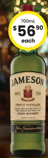 The Bottle O Jameson irish whiskey offer