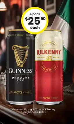 The Bottle O Guinness draught cans or kilkenny draught cans offer