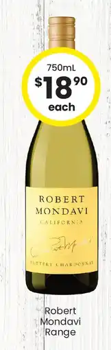 The Bottle O Robert mondavi range offer
