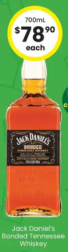 The Bottle O Jack daniel's bonded tennessee whiskey offer