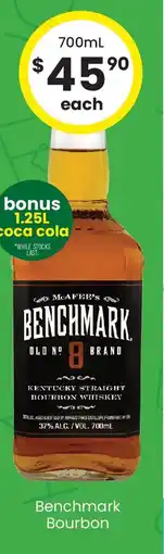 The Bottle O Benchmark bourbon offer