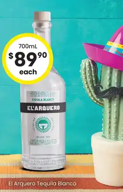 The Bottle O El arquero tequila blanco offer